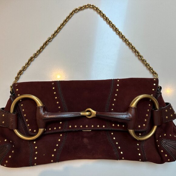 Gucci Studded Horsebit Shoulder Chain Bag - Picture 2 of 11